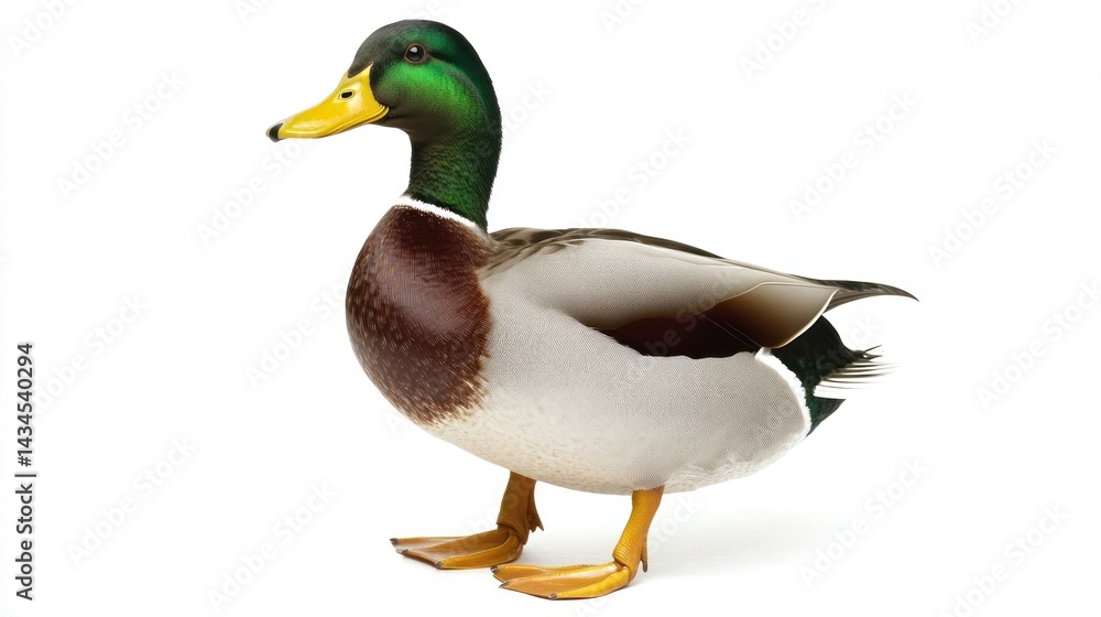 Obraz premium Mallard duck, profile view