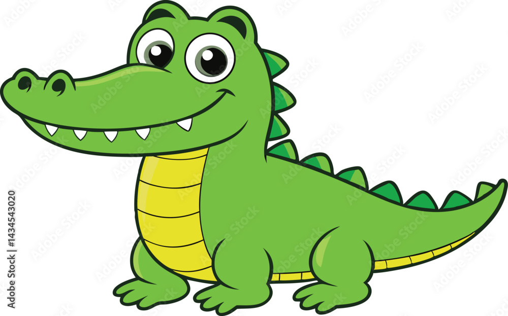 Fototapeta premium Crocodile cartoon vector illustration.