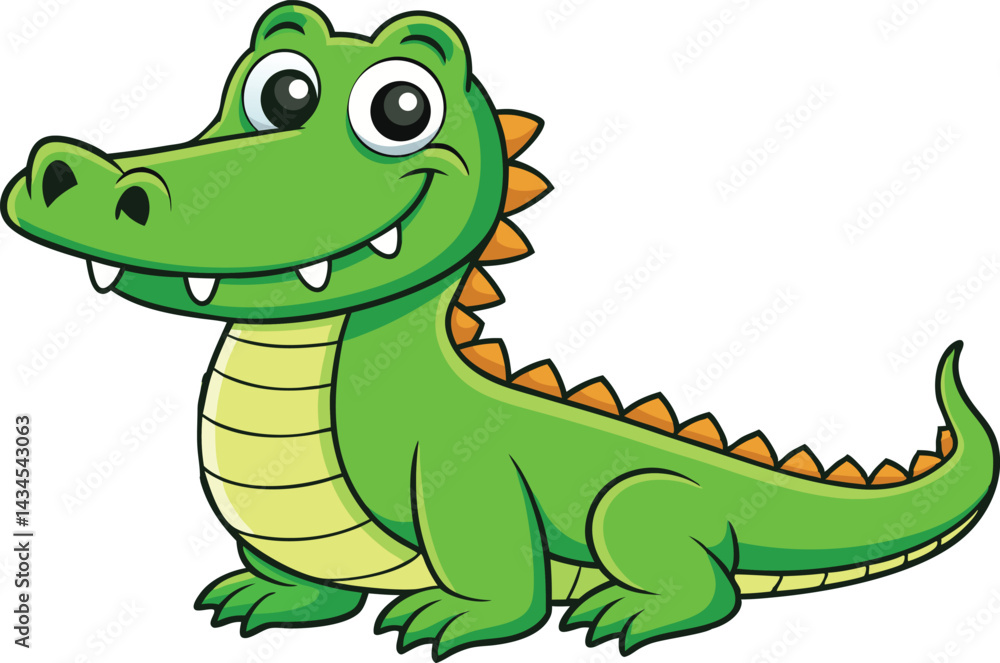 Fototapeta premium Crocodile cartoon vector illustration.