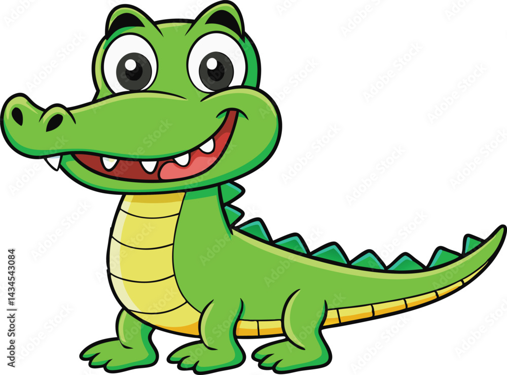 Fototapeta premium Crocodile cartoon vector illustration.
