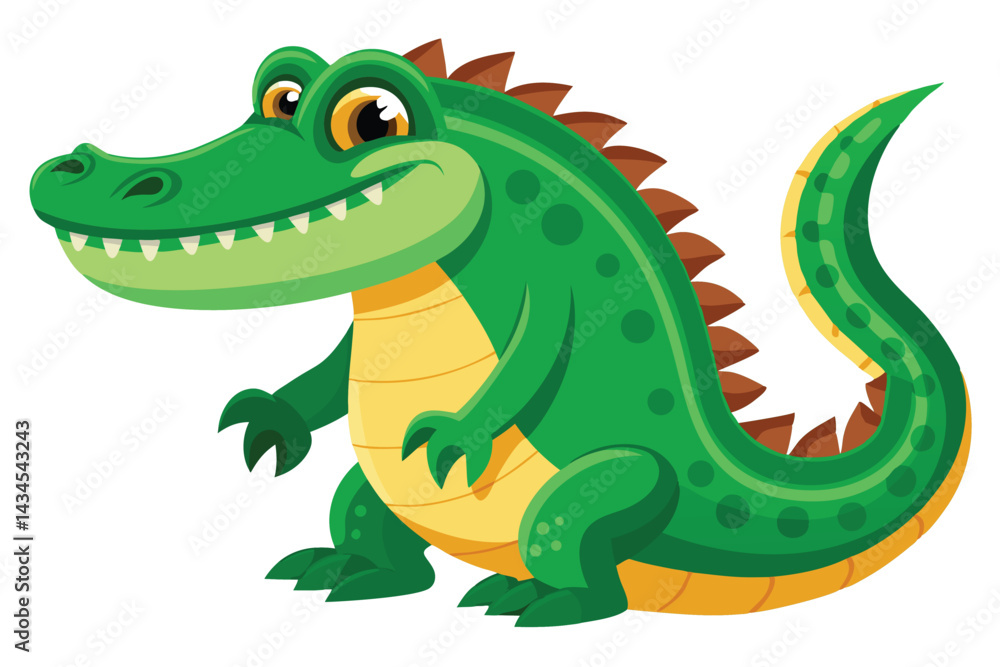 Crocodile cartoon vector illustration. Crocodile cartoon vector illustration.