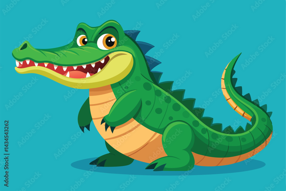 Crocodile cartoon vector illustration. Crocodile cartoon vector illustration.