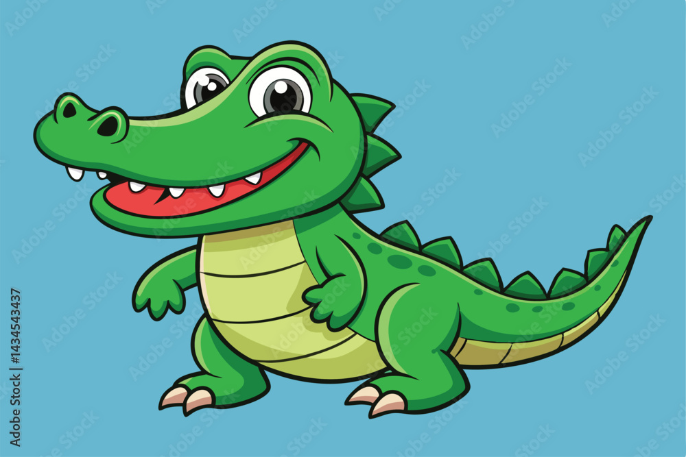 Crocodile cartoon vector illustration. Crocodile cartoon vector illustration.