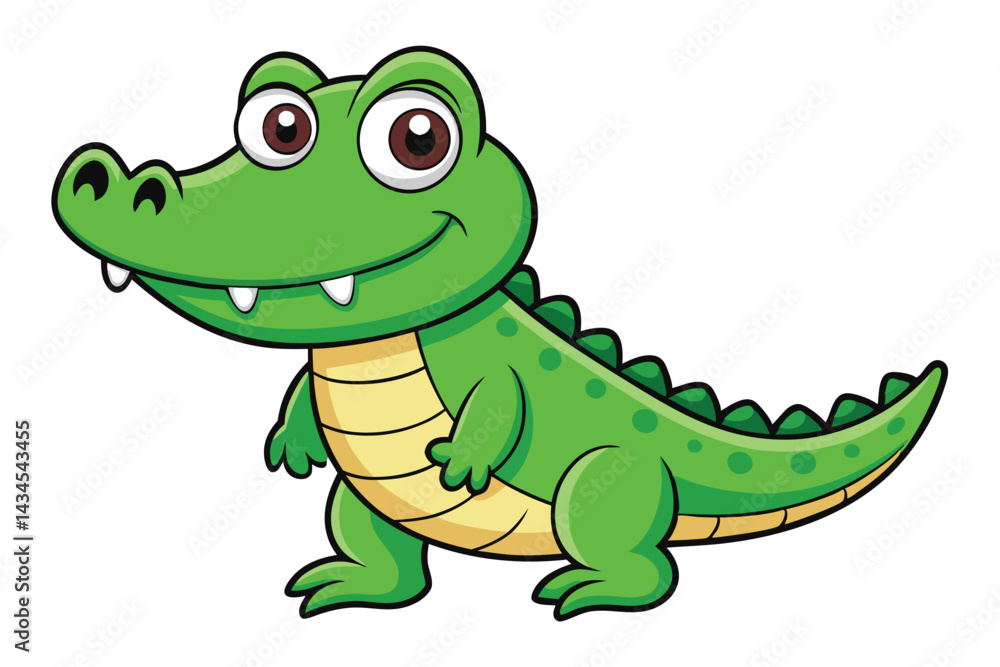Crocodile cartoon vector illustration. Crocodile cartoon vector illustration.