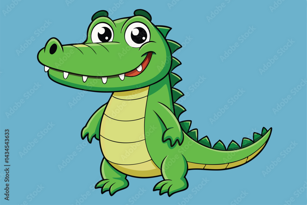 Crocodile cartoon vector illustration. Crocodile cartoon vector illustration.