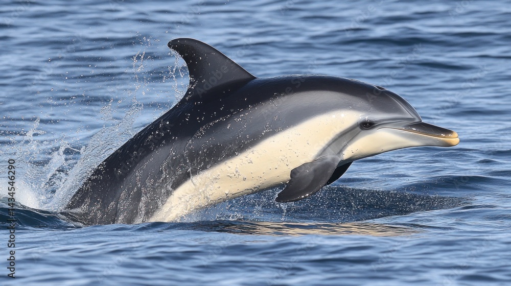 Obraz premium Oceanic dolphin leaping