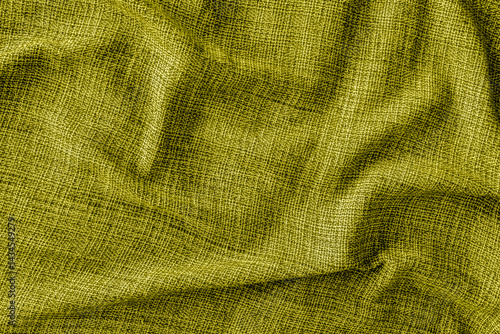 Yellow fabric texture with folds and weaves. Versatile for textile, craft, design, or fashion themes. Rich detail and warm color.