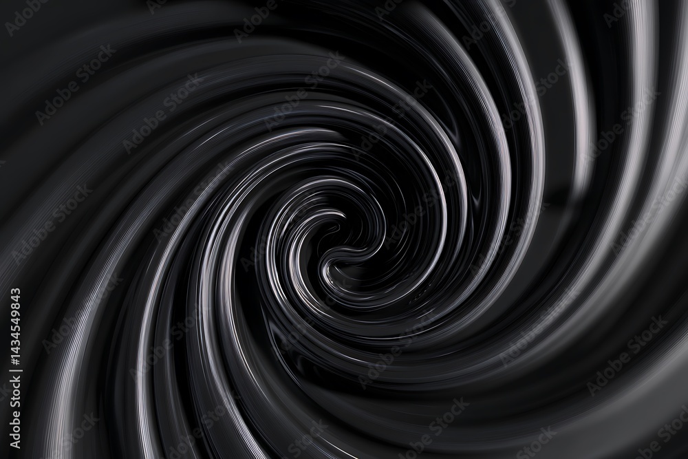 Radiant black swirl pattern in contemporary art piece
Radiant black swirl pattern in contemporary art piece