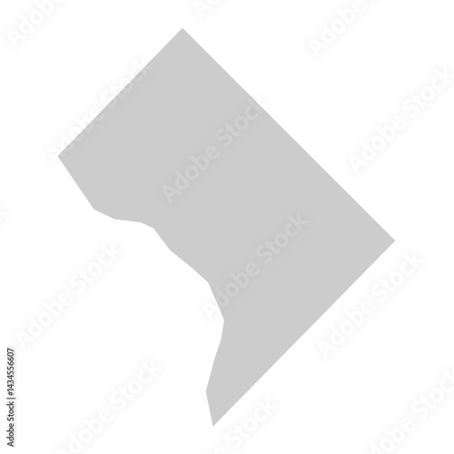 Washington, D.C. - detailed political map of District of Columbia. The capital city and federal district of the United States. Blue map with name label. Vector illustration