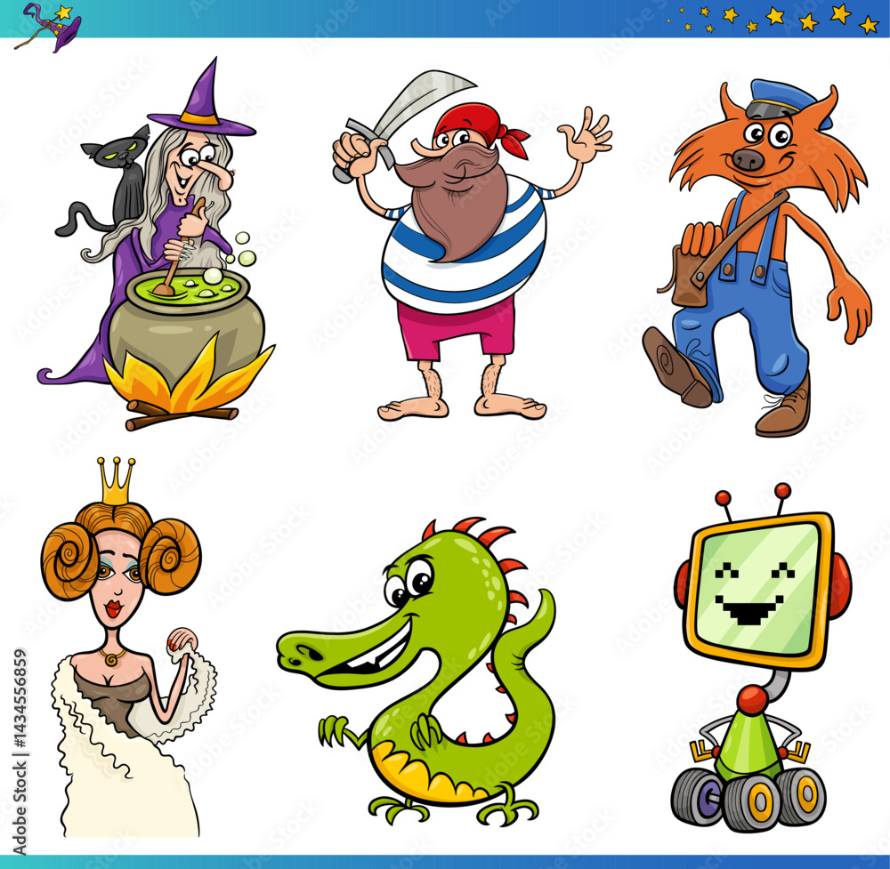 funny cartoon fantasy and fairy tale characters collection