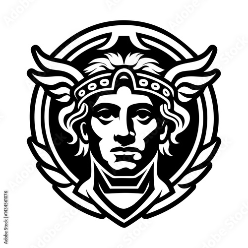 A filled style icon of caligula symbol