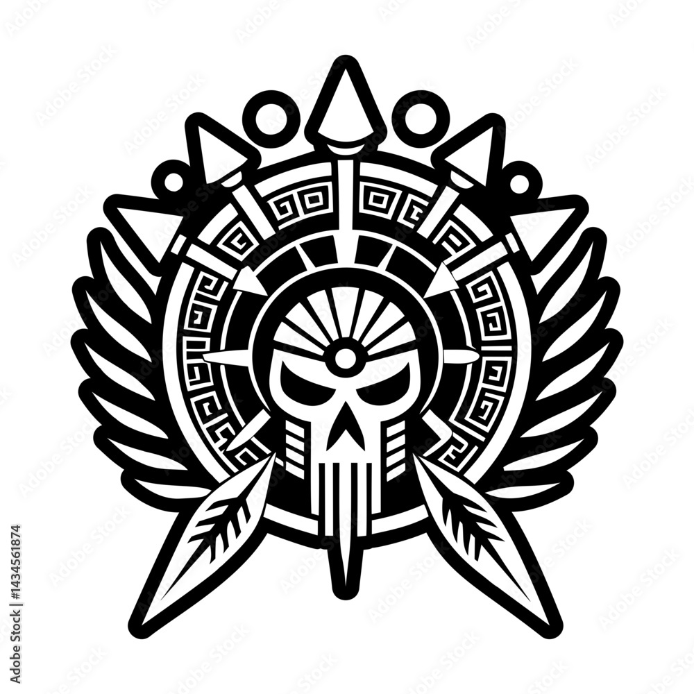 Fototapeta premium A solid style icon of phalanx formation symbol