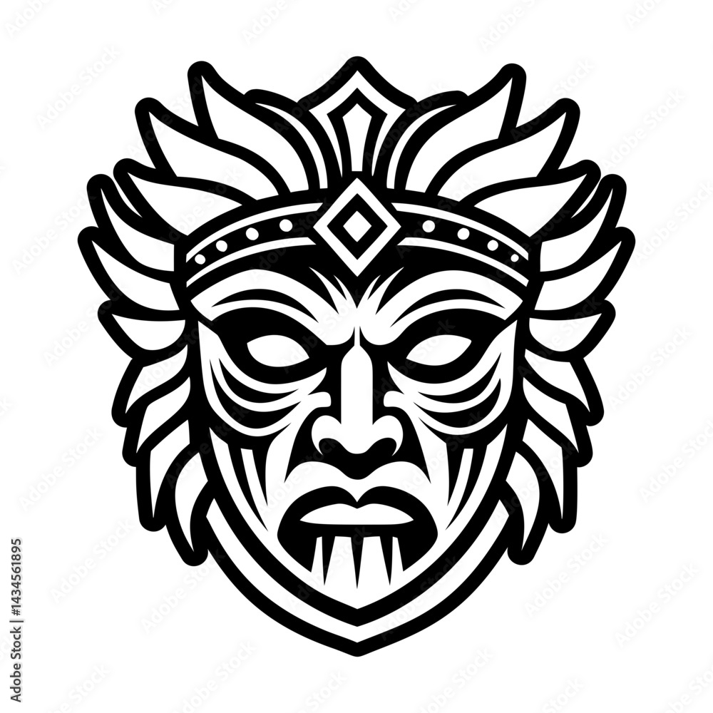 Fototapeta premium A solid style icon of theatre mask tattoo