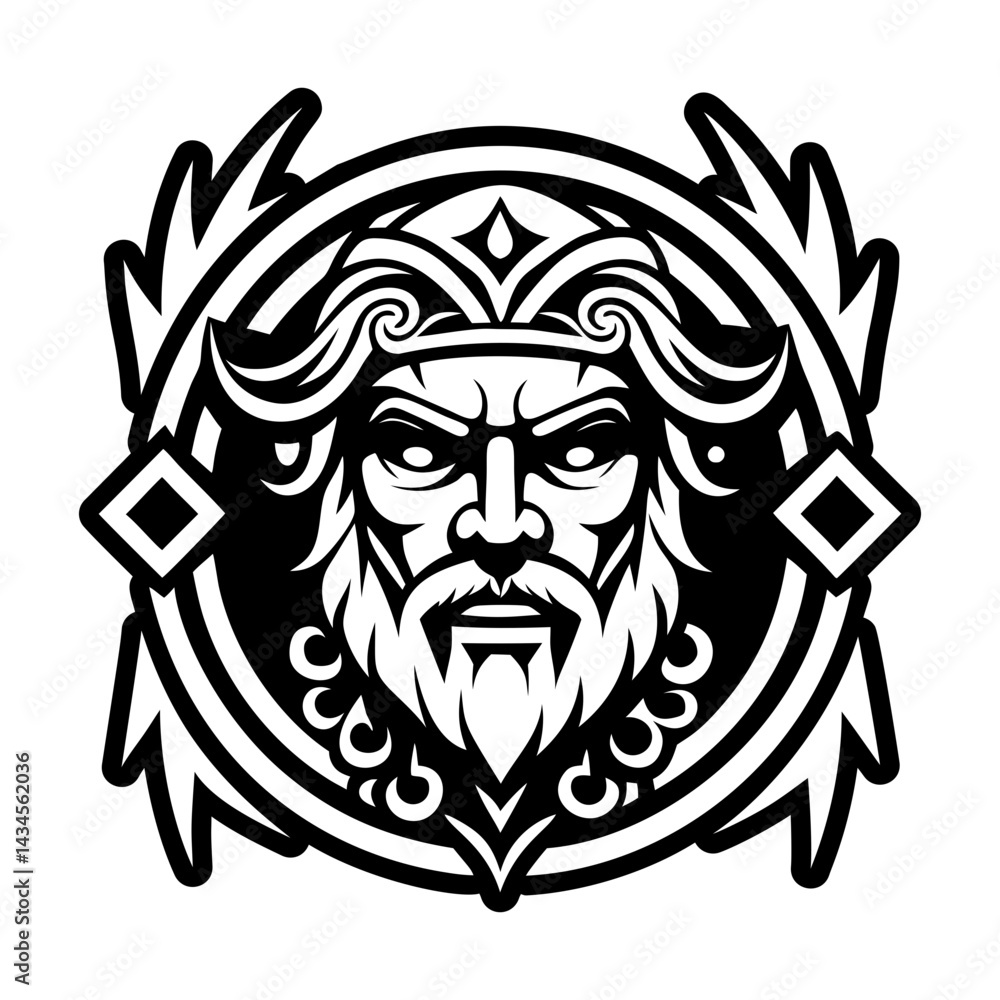 Obraz premium A filled style icon of terminus god tattoo