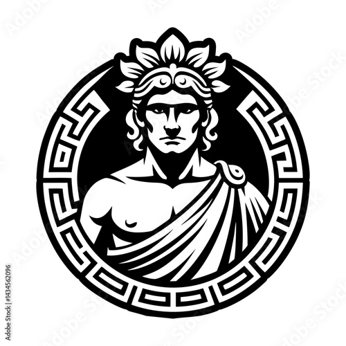 A filled style icon of roman toga tattoo