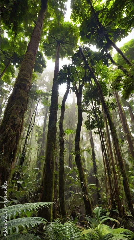 Fototapeta premium Tropical rainforest with big trees