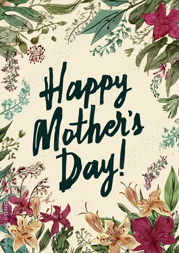 Obraz na płótnie Mother's Day greeting card message w salonie