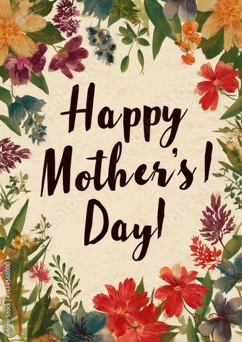 Obraz na płótnie Mother's Day greeting card message w salonie