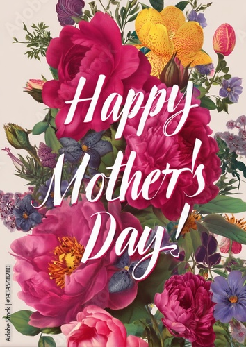 Obraz na płótnie Mother's Day greeting card message w salonie
