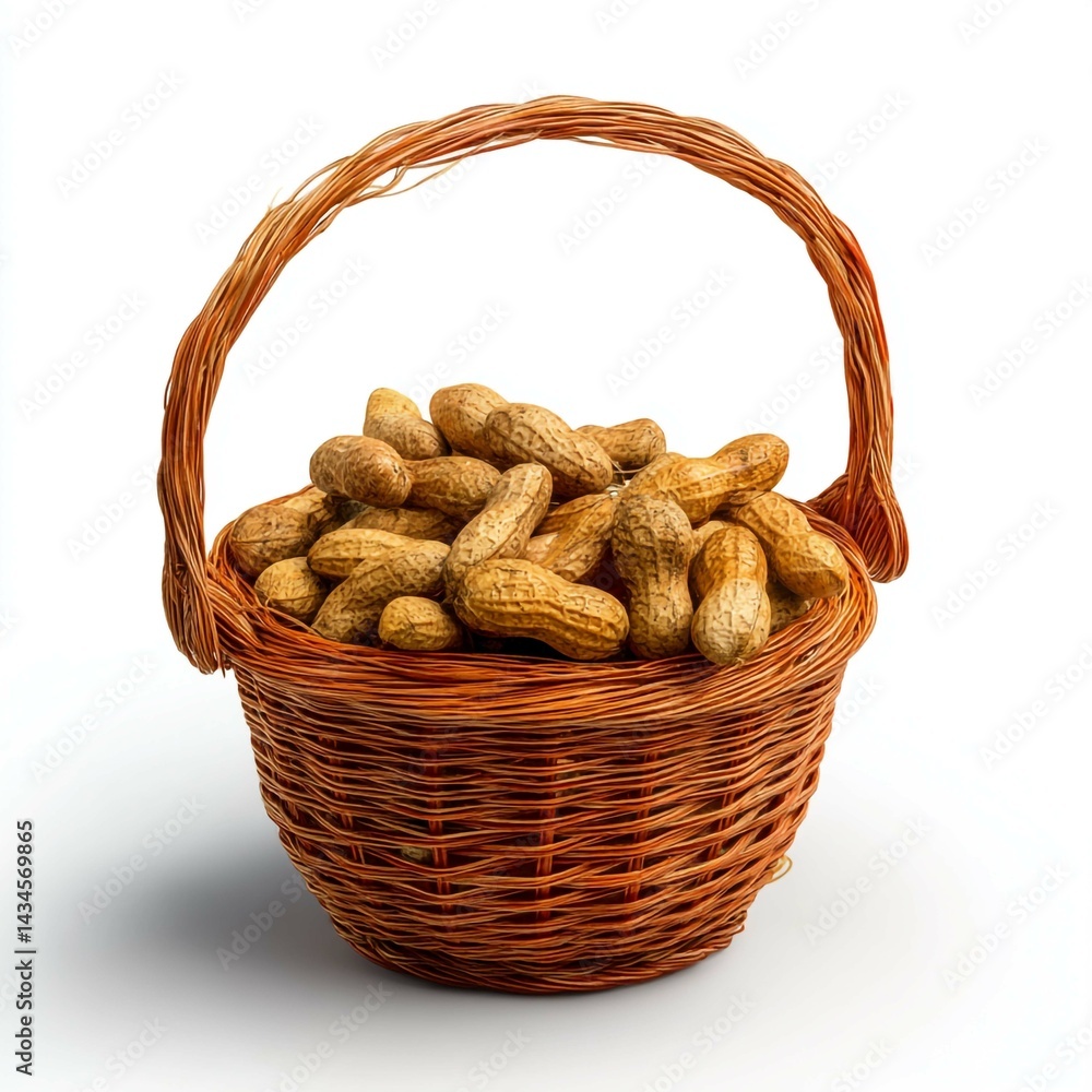 Peanuts in a Woven Basket Peanuts in a Woven Basket