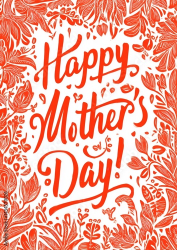Obraz na płótnie Mother's Day greeting card message w salonie
