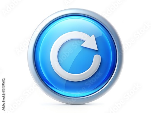 Free Download 3D Blue Refresh Icon with Circular Arrow for Reload Update Sync and Reset Functions in Digital Interface Technology Design. - GFXLoad