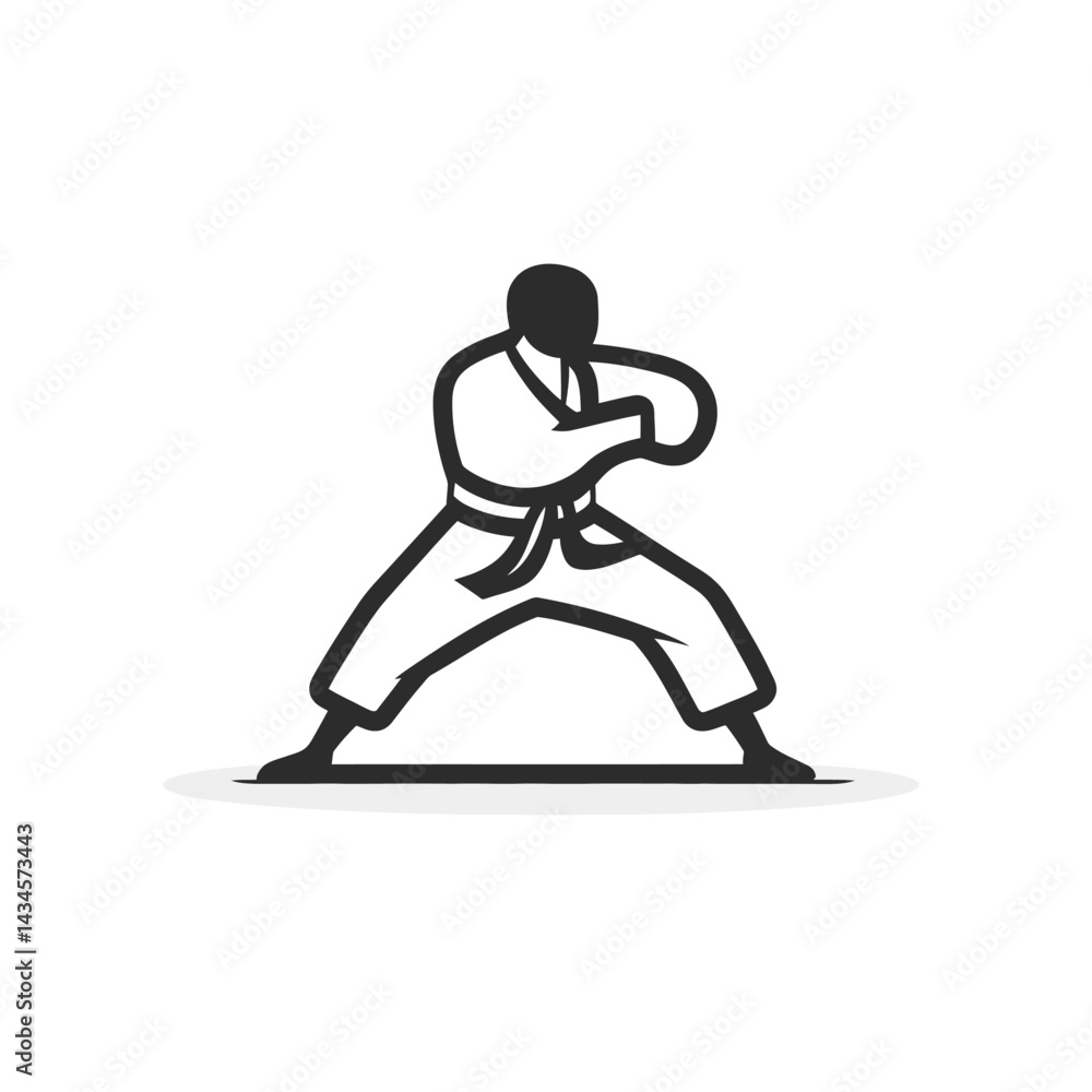 Judo - Vector icon, isolated on white background - Judo - Vector icon, isolated on white background -