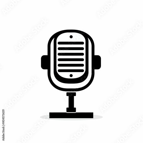 Lavalier Mic - Vector icon, isolated on white background  -  