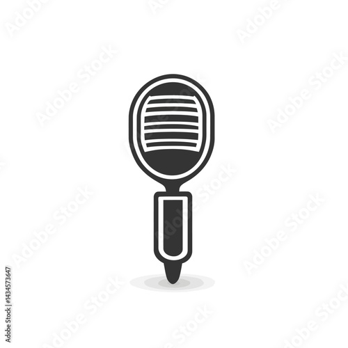 Lavalier Mic - Vector icon, isolated on white background  -  