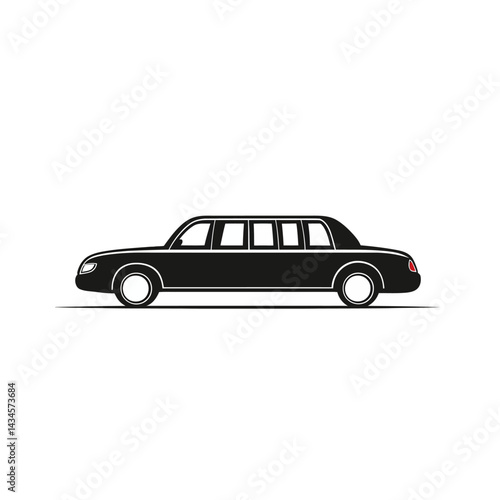 Limo - Vector icon, isolated on white background  -  