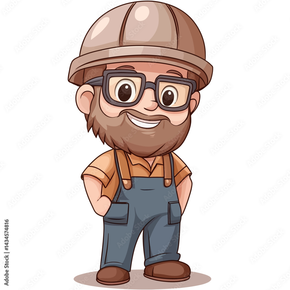 Obraz premium Miner - Vector icon, isolated on white background - 