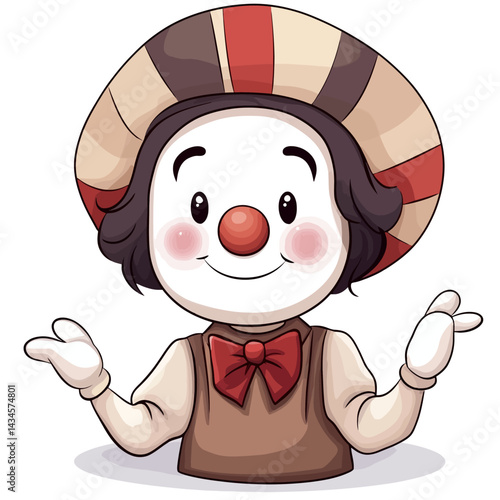 Mime - Vector icon, isolated on white background  -  