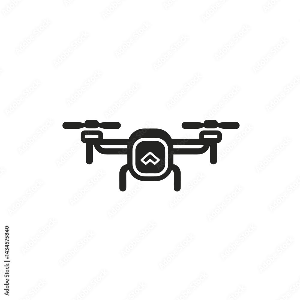 No Drones - Vector icon, isolated on white background - No Drones - Vector icon, isolated on white background -