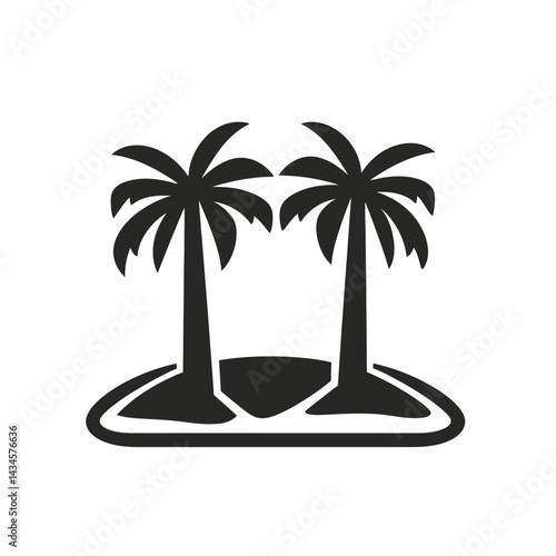 Oasis - Vector icon, isolated on white background  -  