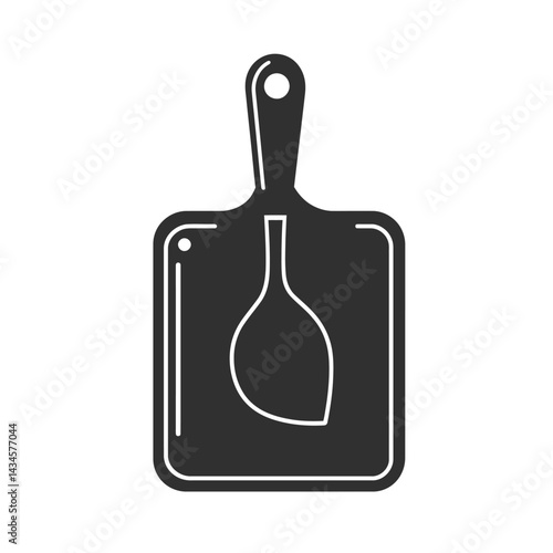 Palette Knife - Vector icon, isolated on white background  -  