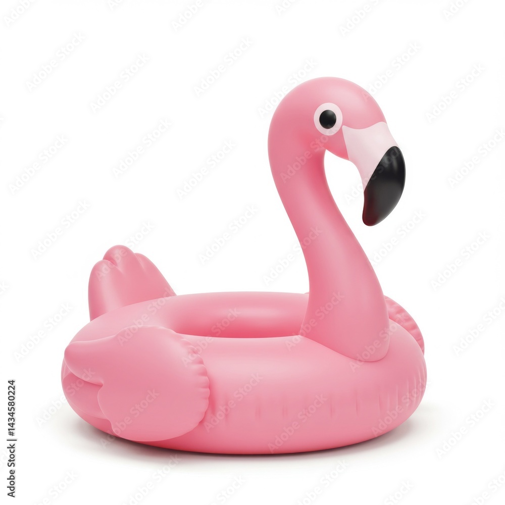 Pink Inflatable Flamingo Ring Float for Summer Fun Pink Inflatable Flamingo Ring Float for Summer Fun