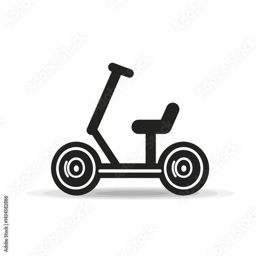 Segway - Vector icon, isolated on white background  -  