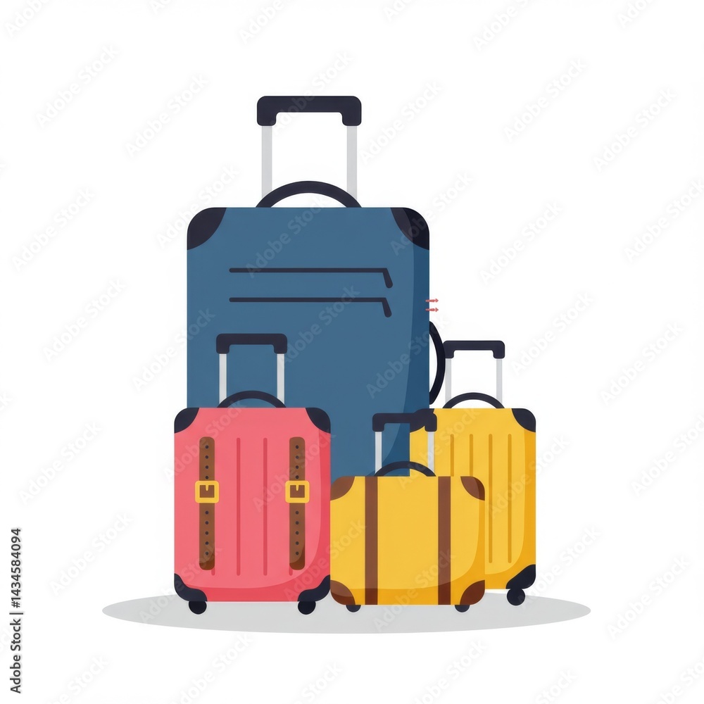 Fototapeta premium Colorful Suitcases and Luggage for Travel