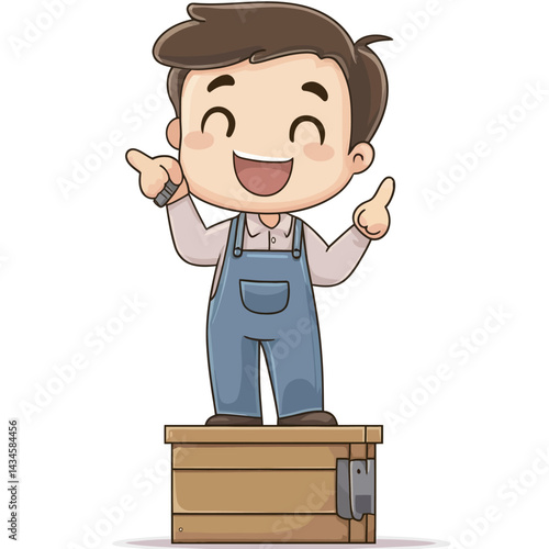 Stagehand - Vector icon, isolated on white background  -  