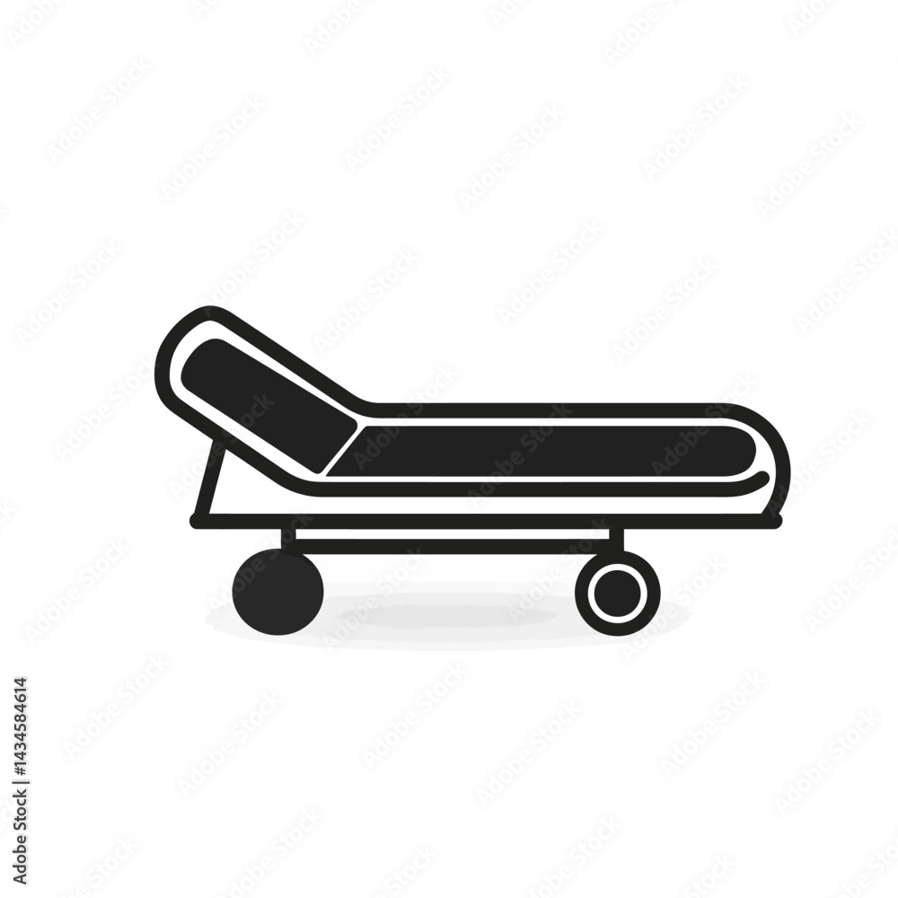Stretcher - Vector icon, isolated on white background - Stretcher - Vector icon, isolated on white background -