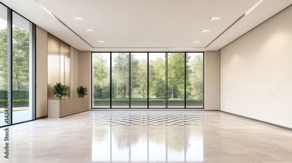 Fototapeta premium Modern, spacious, light-filled interior