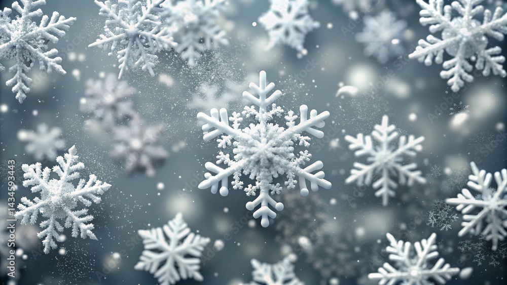Falling Snowflakes Overlay - Isolated White Snow on Gray Background for Graphic Design Falling Snowflakes Overlay - Isolated White Snow on Gray Background for Graphic Design