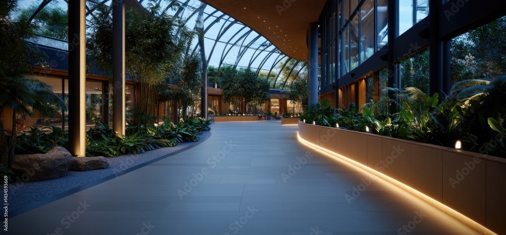 Contemporary interior with plants and natural light architecture design Contemporary interior with plants and natural light architecture design