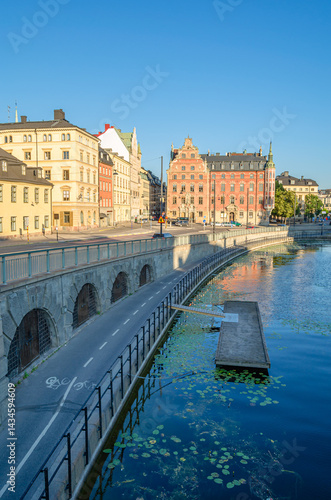 Photography Buildings at the waterfront in Stockholm, Sweden