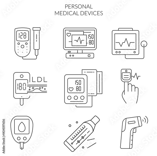Personal Health Monitoring Devices - Stock Icon