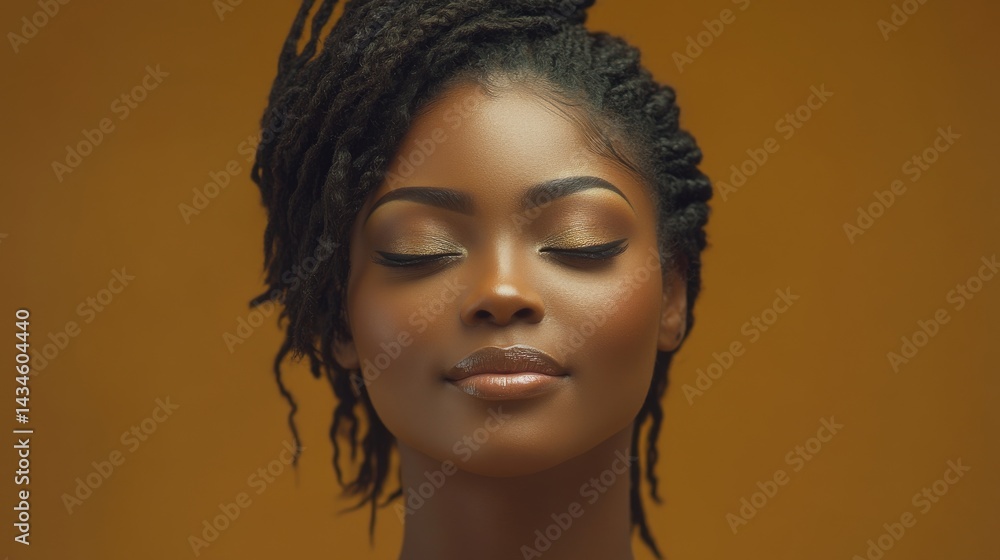 The studio is the backdrop for a skincare campaign that showcases a close-up beauty shot of a black woman's vibrant and healthy-looking skin The studio is the backdrop for a skincare campaign that showcases a close-up beauty shot of a black woman's vibrant and healthy-looking skin