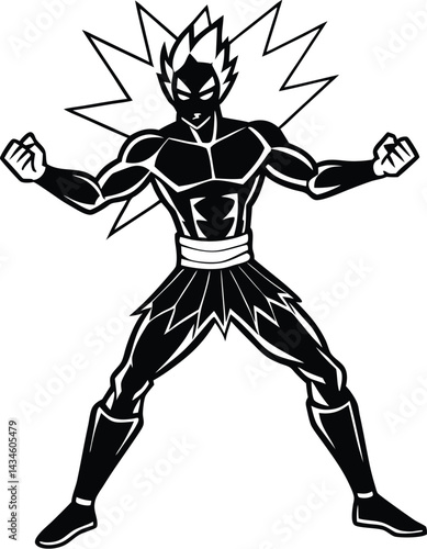 Kamehameha silhouette vector designs 1