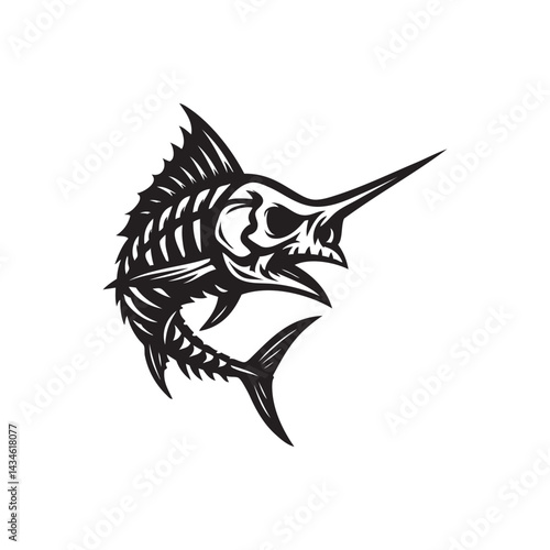 marlin skull vector