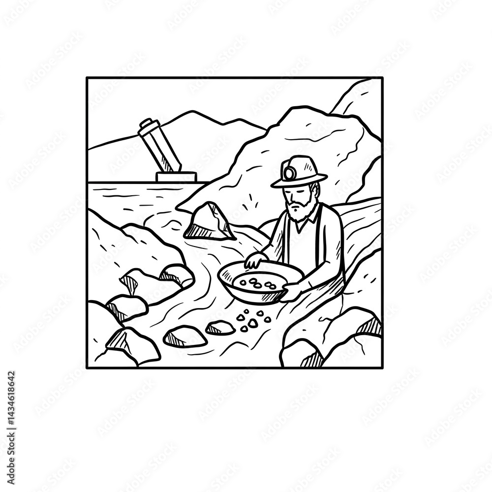 Obraz premium Gold Mining