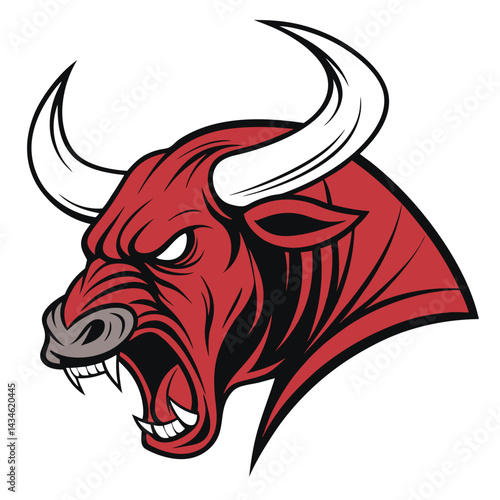 Angry Bull Head Graphic